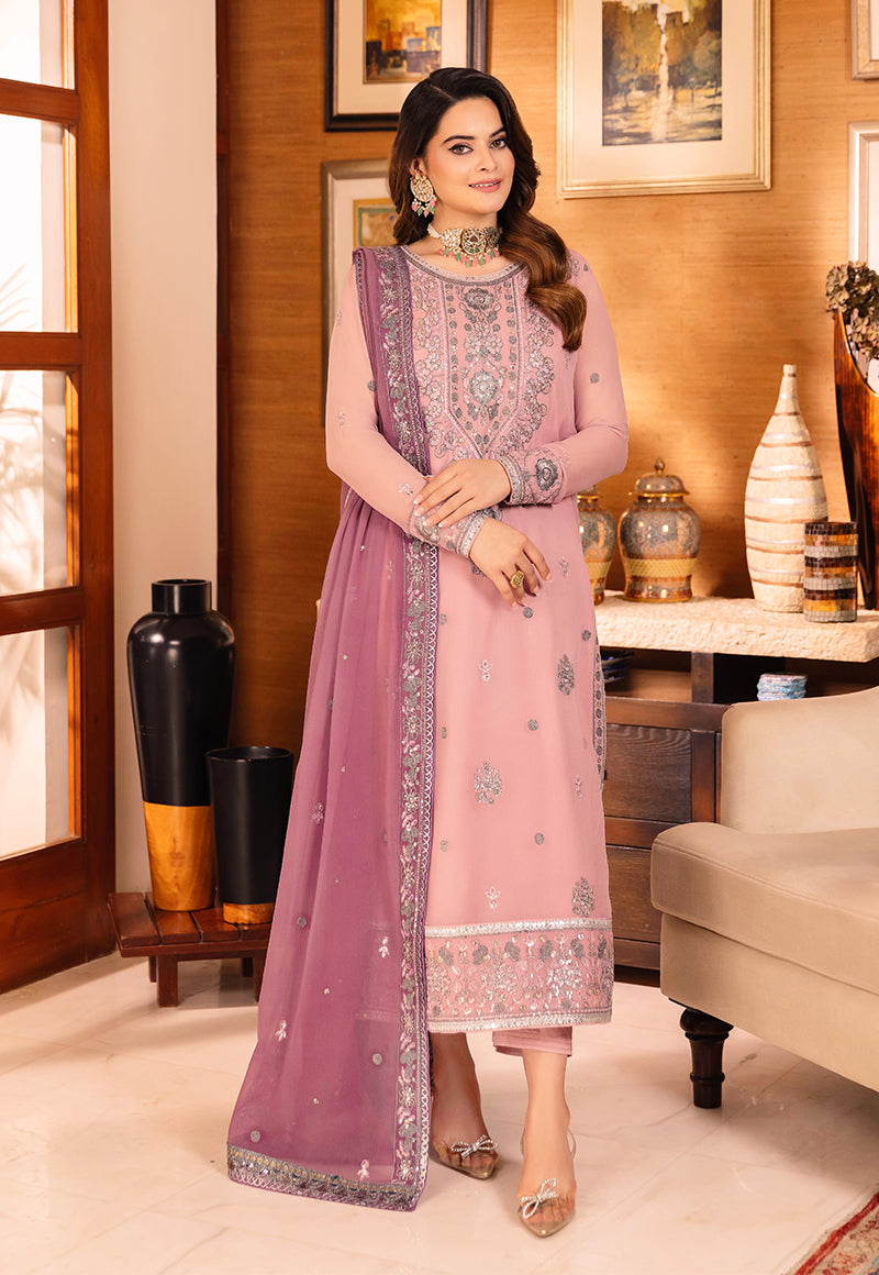 AJSM-26 EMBROIDERED CHIFFON 3 PCS