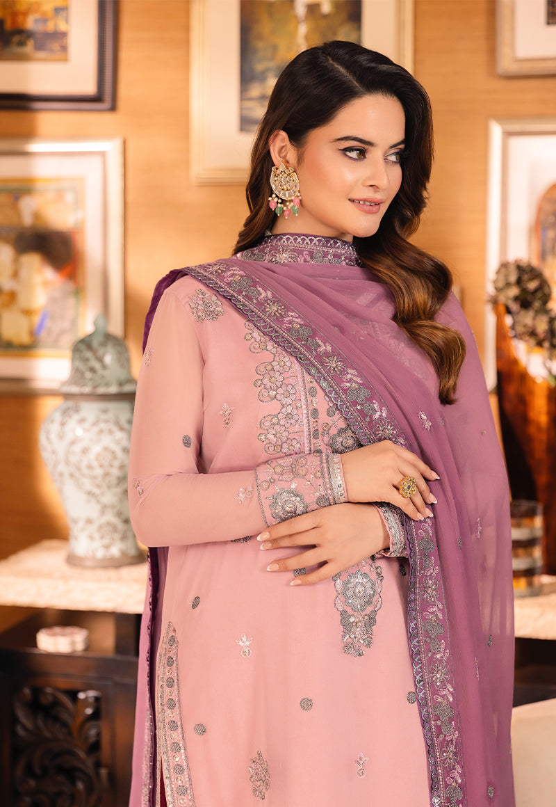 AJSM-26 EMBROIDERED CHIFFON 3 PCS