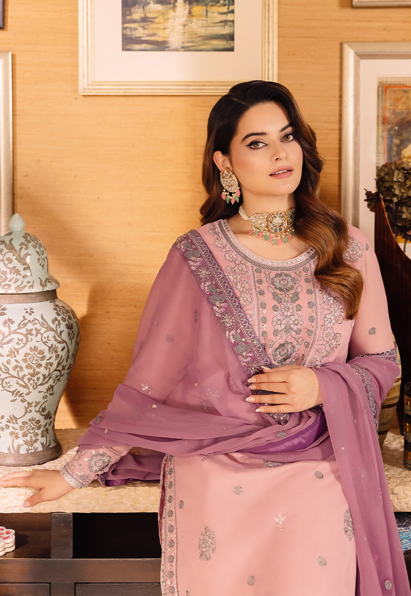 AJSM-26 EMBROIDERED CHIFFON 3 PCS