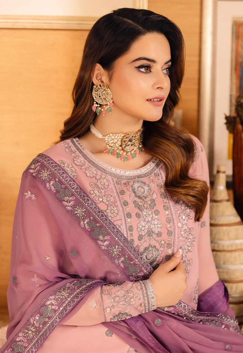AJSM-26 EMBROIDERED CHIFFON 3 PCS