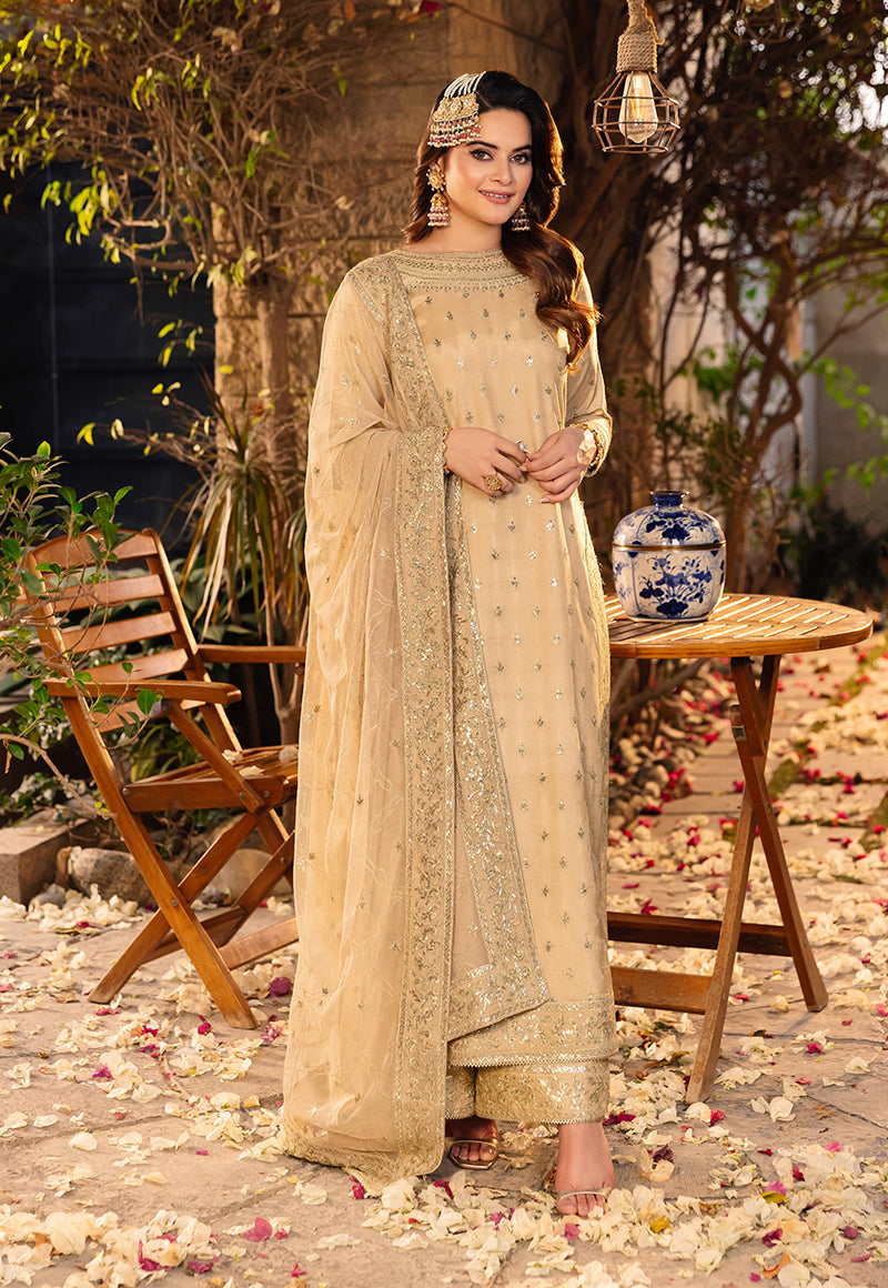 AJSM-45 EMBROIDERED POLY LAWN 3 PCS