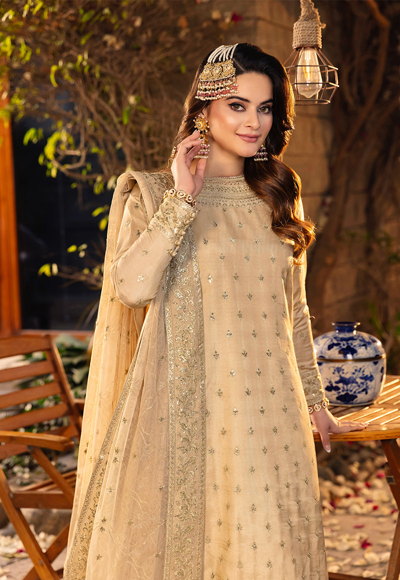 AJSM-45 EMBROIDERED POLY LAWN 3 PCS