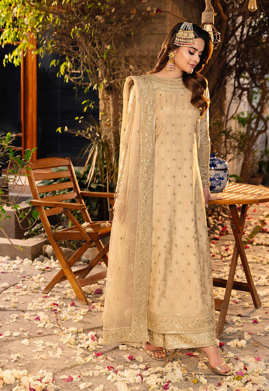 AJSM-45 EMBROIDERED POLY LAWN 3 PCS