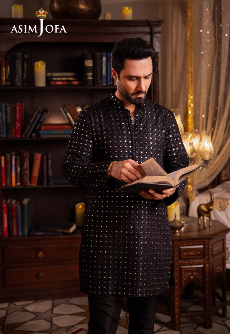 AJMS-16 EMBROIDERED INDIAN RAW SILK 3 PCS