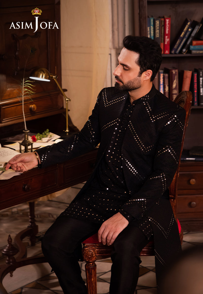 AJMS-16 EMBROIDERED INDIAN RAW SILK 3 PCS