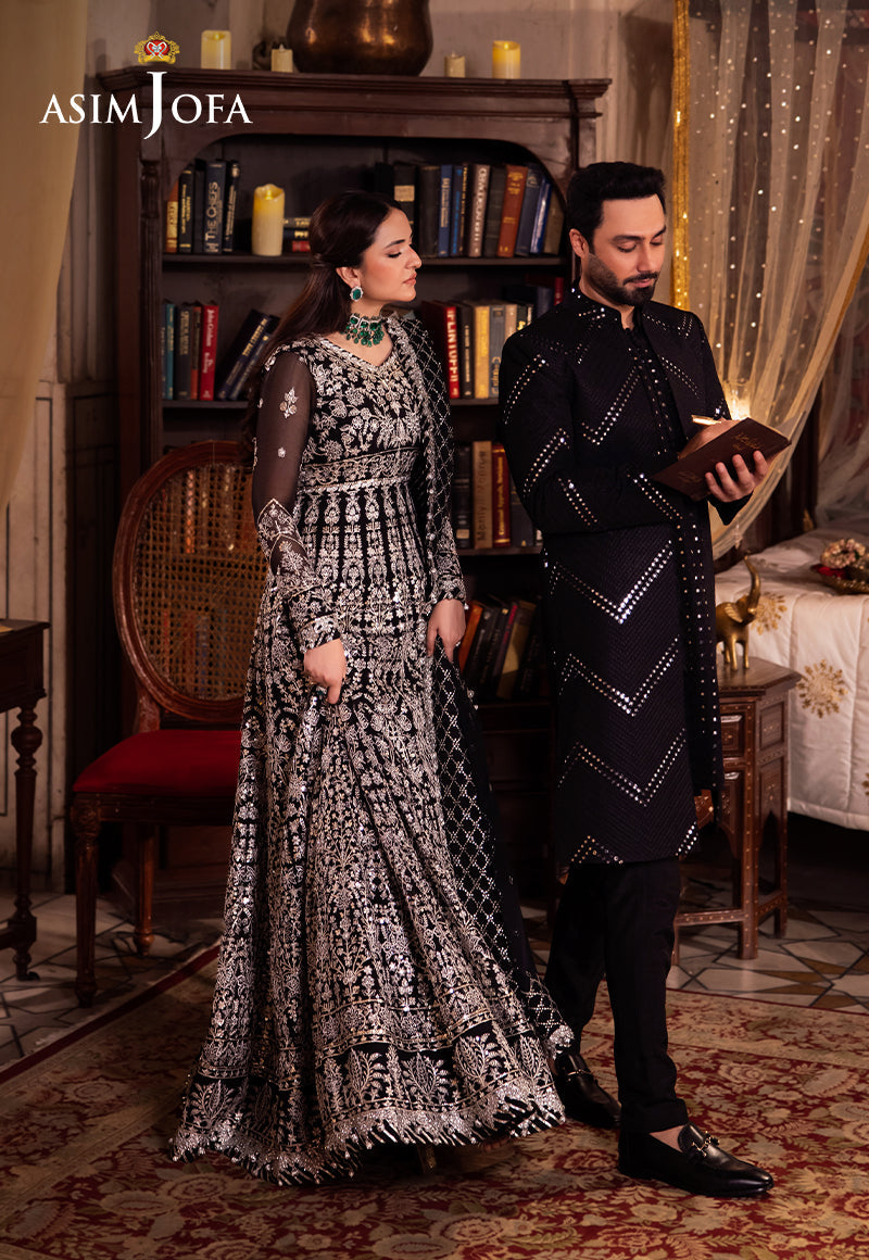 AJMS-16 EMBROIDERED INDIAN RAW SILK 3 PCS