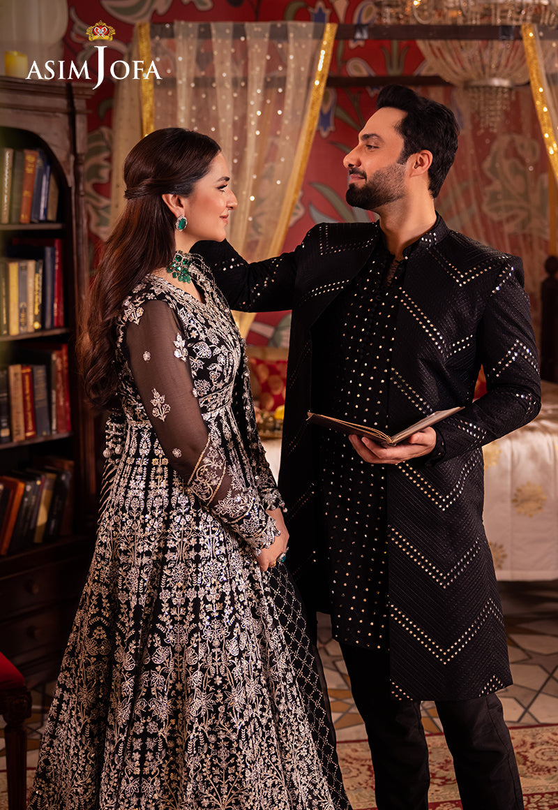 AJMS-16 EMBROIDERED INDIAN RAW SILK 3 PCS