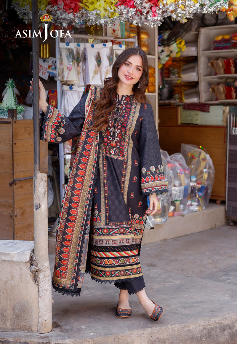 AJPL-09 PRINTED ARABIC LAWN 3 PCS