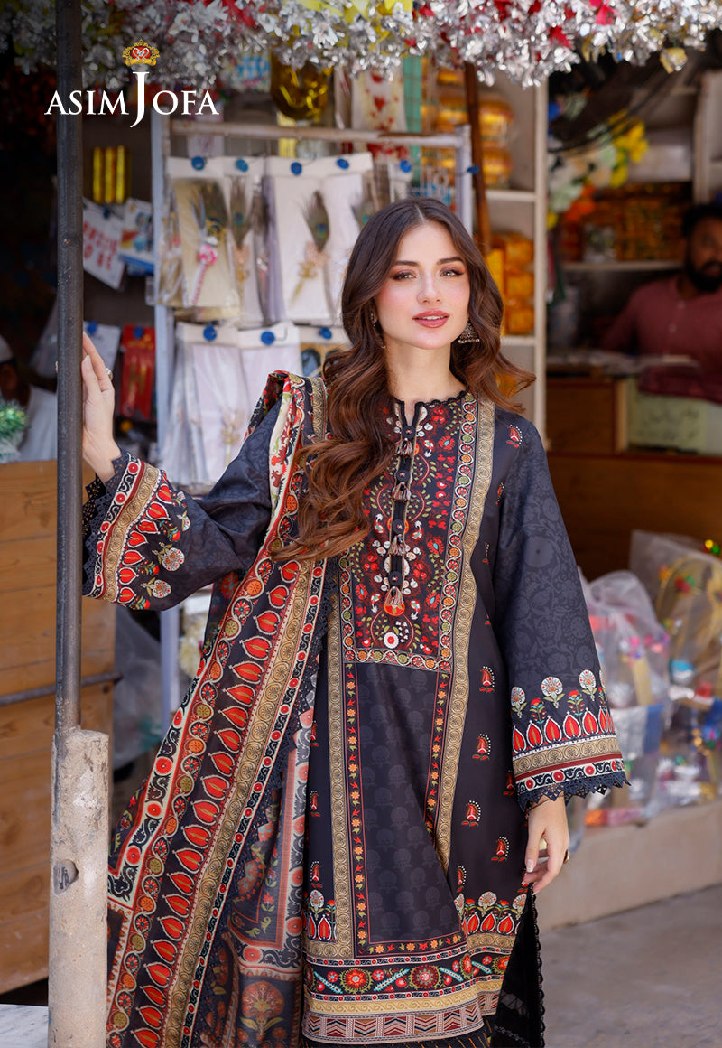 AJPL-09 PRINTED ARABIC LAWN 3 PCS
