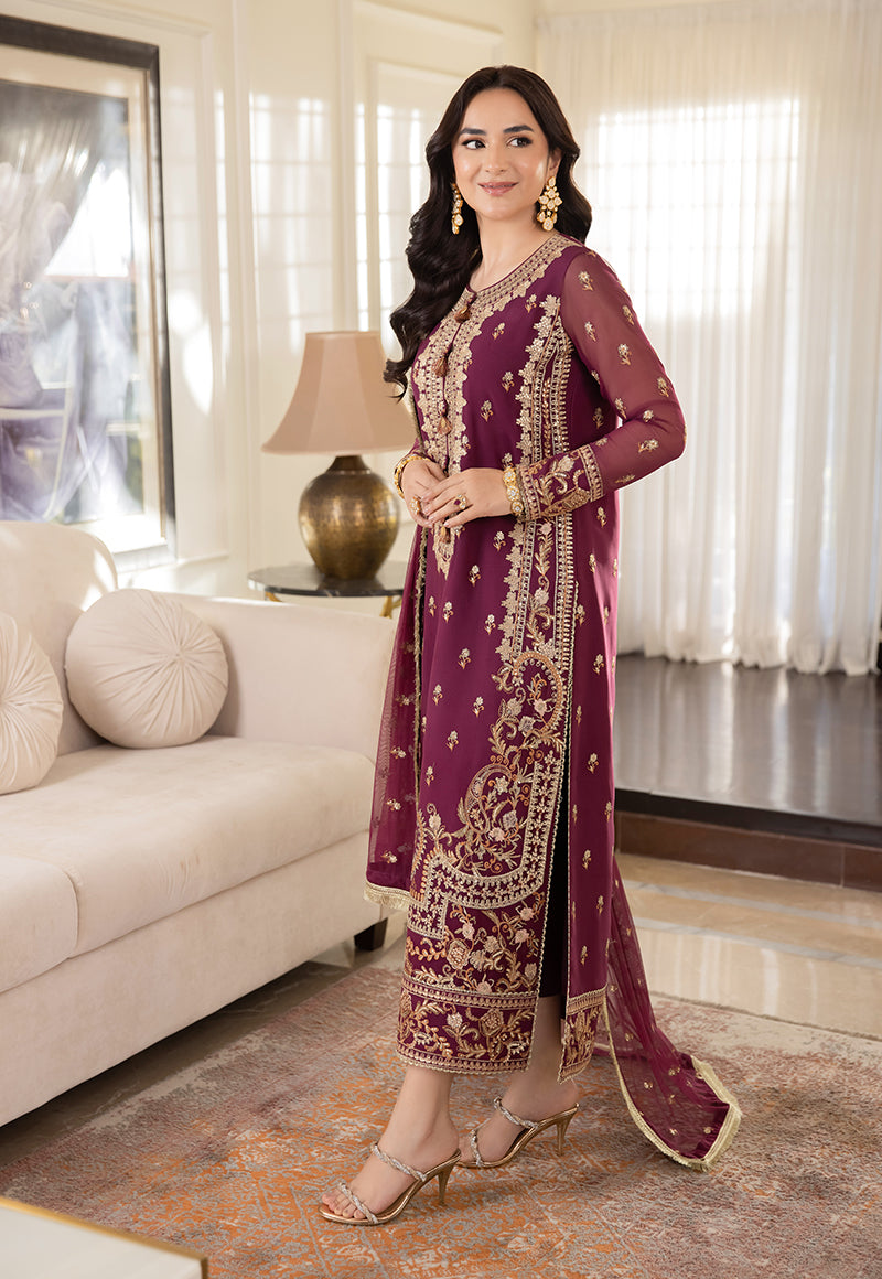 AJSM-47 EMBROIDERED CHIFFON GEORGETTE 3 PCS