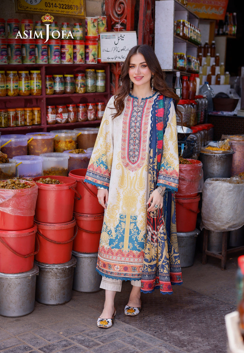 AJPL-18 PRINTED ARABIC LAWN 3 PCS