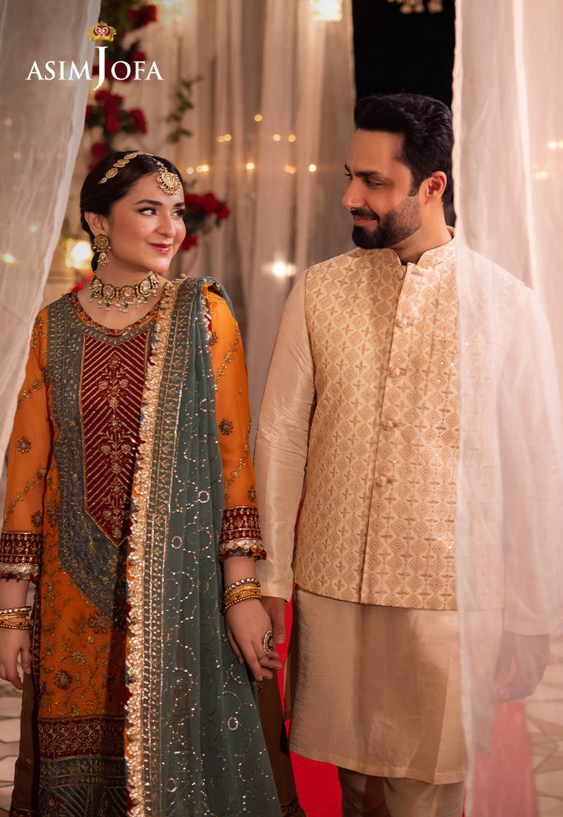 AJMS-15 EMBROIDERED INDIAN RAW SILK 3 PCS