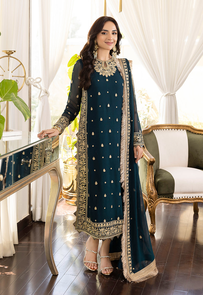 AJSM-31 EMBROIDERED CHIFFON 3 PCS