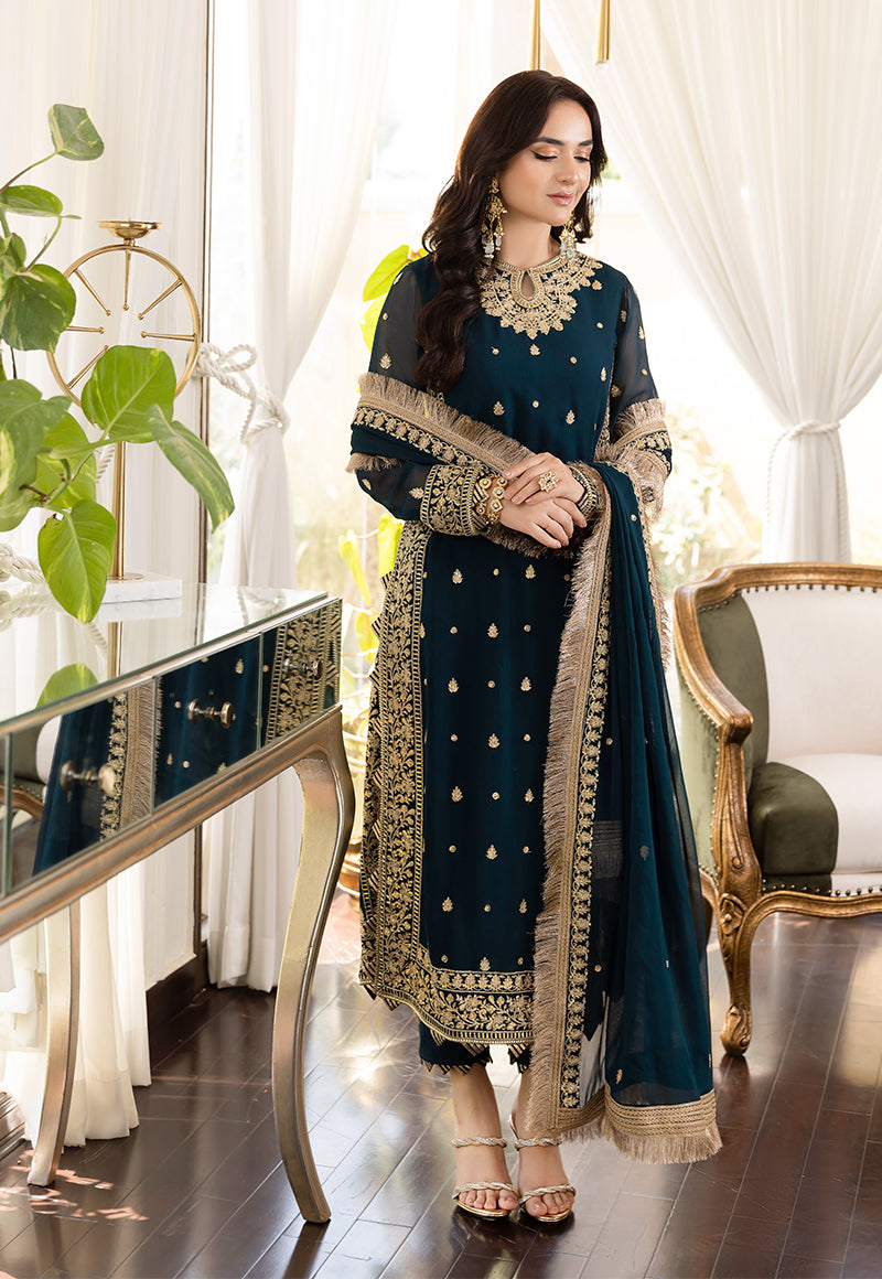 AJSM-31 EMBROIDERED CHIFFON 3 PCS