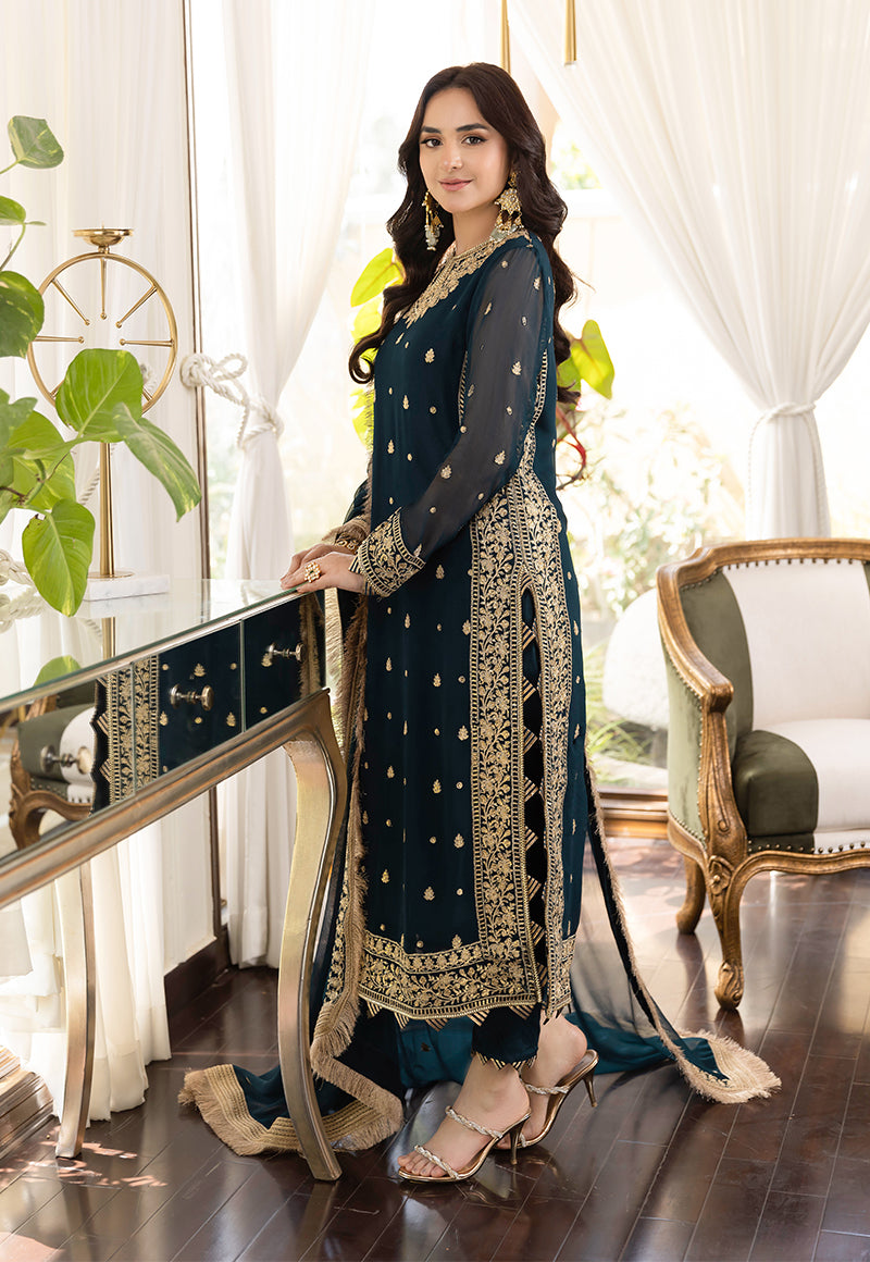 AJSM-31 EMBROIDERED CHIFFON 3 PCS