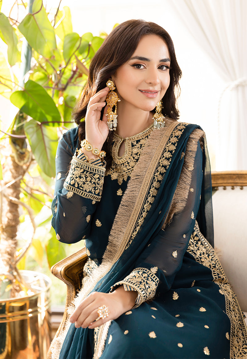 AJSM-31 EMBROIDERED CHIFFON 3 PCS