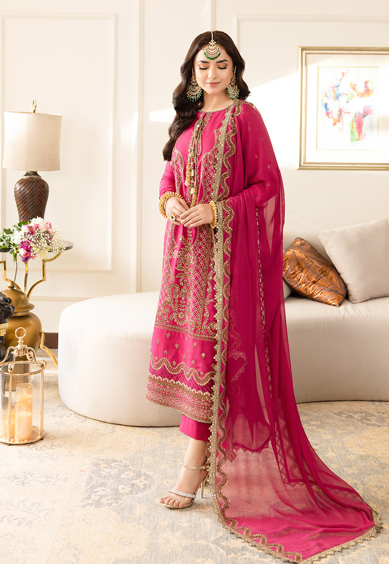 AJSM-28 EMBROIDERED SILK 3 PCS