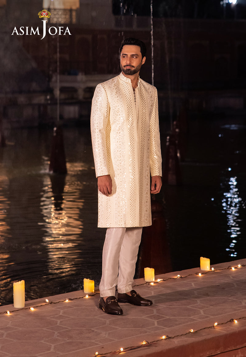 AJMS-17 EMBROIDERED INDIAN RAW SILK 3 PCS