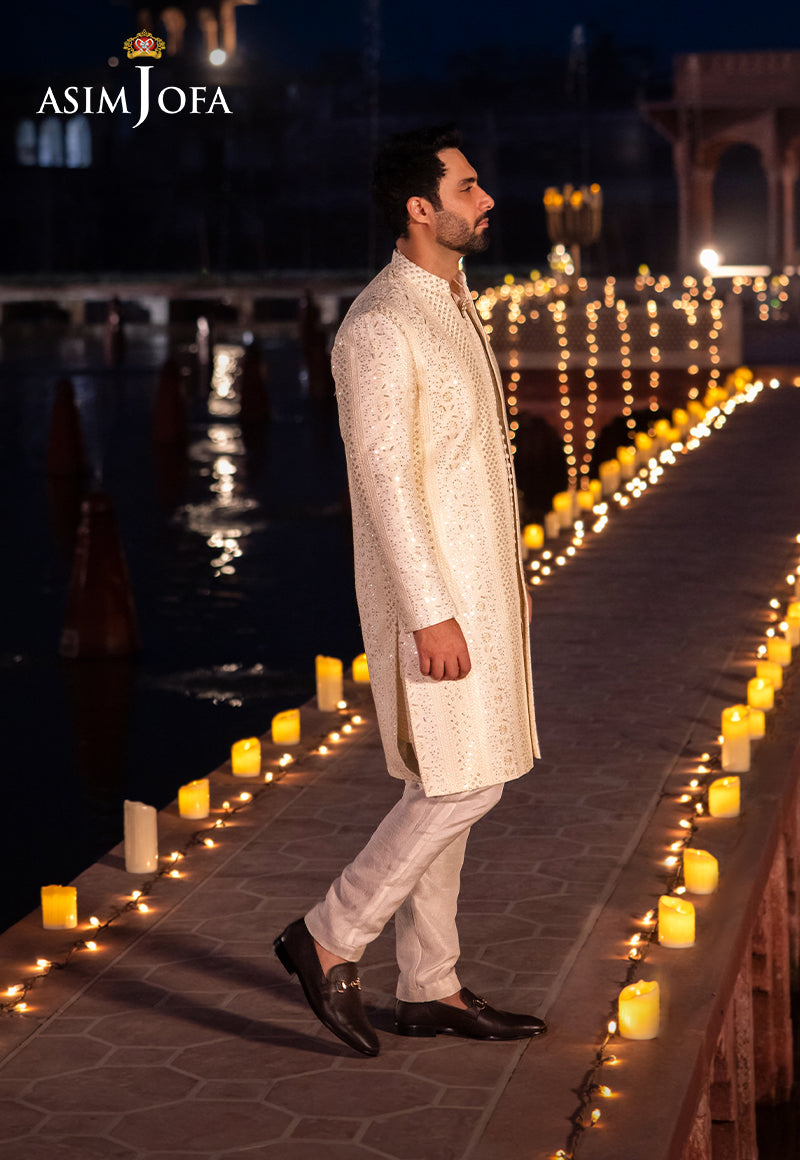 AJMS-17 EMBROIDERED INDIAN RAW SILK 3 PCS