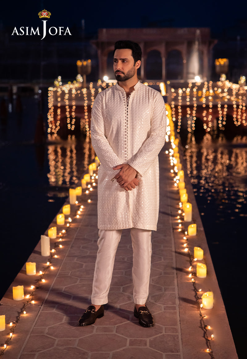 AJMS-17 EMBROIDERED INDIAN RAW SILK 3 PCS