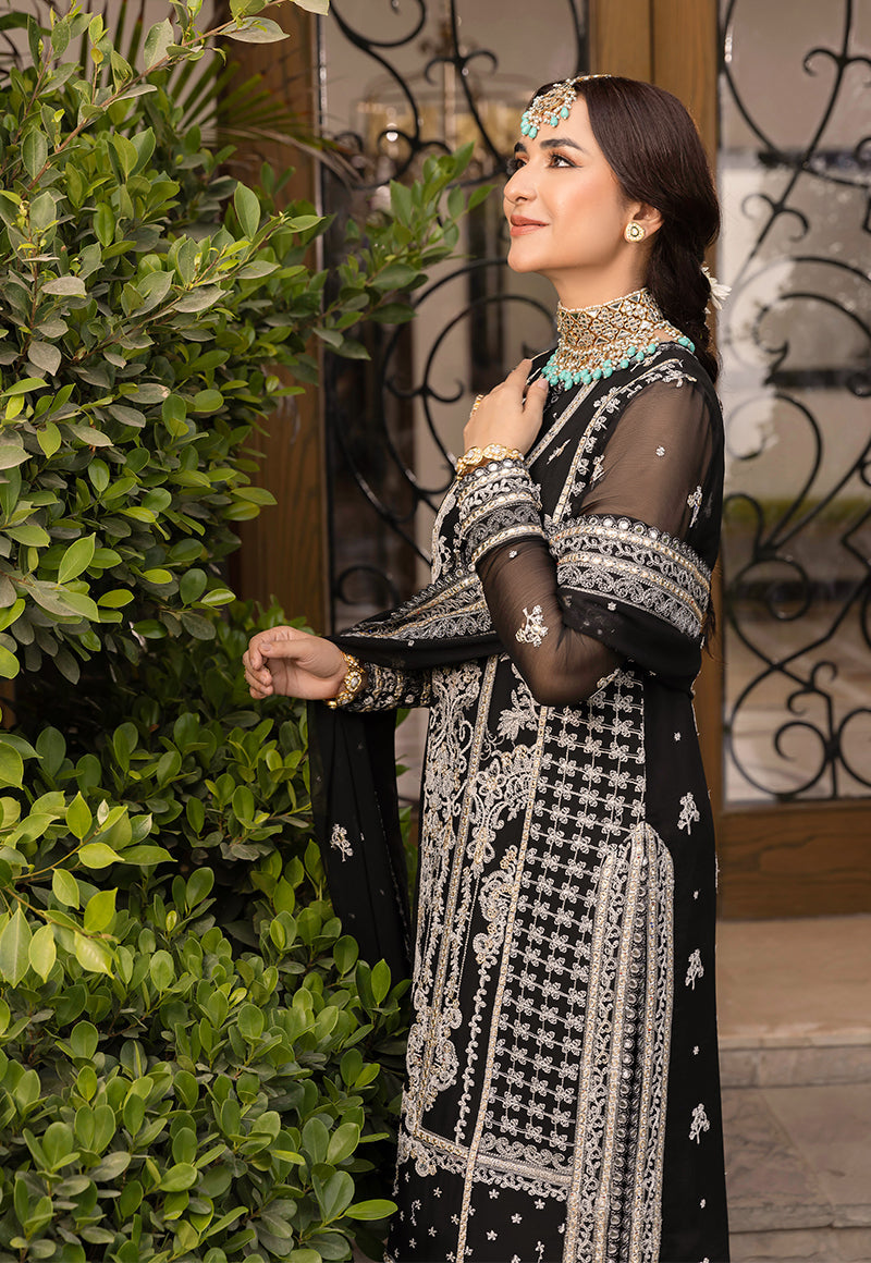 AJSM-34 EMBROIDERED CHIFFON 3 PCS