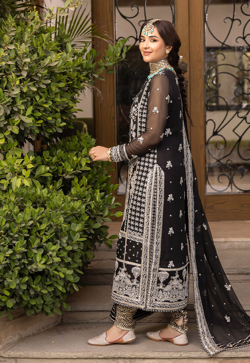 AJSM-34 EMBROIDERED CHIFFON 3 PCS