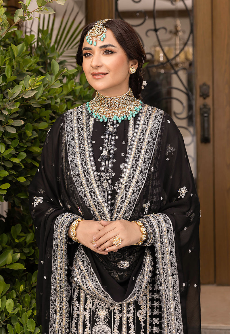 AJSM-34 EMBROIDERED CHIFFON 3 PCS