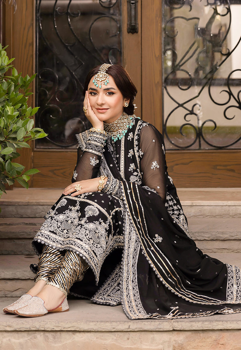 AJSM-34 EMBROIDERED CHIFFON 3 PCS