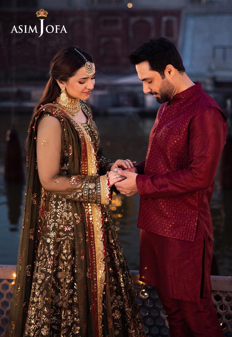 AJMS-18 EMBROIDERED INDIAN RAW SILK 3 PCS