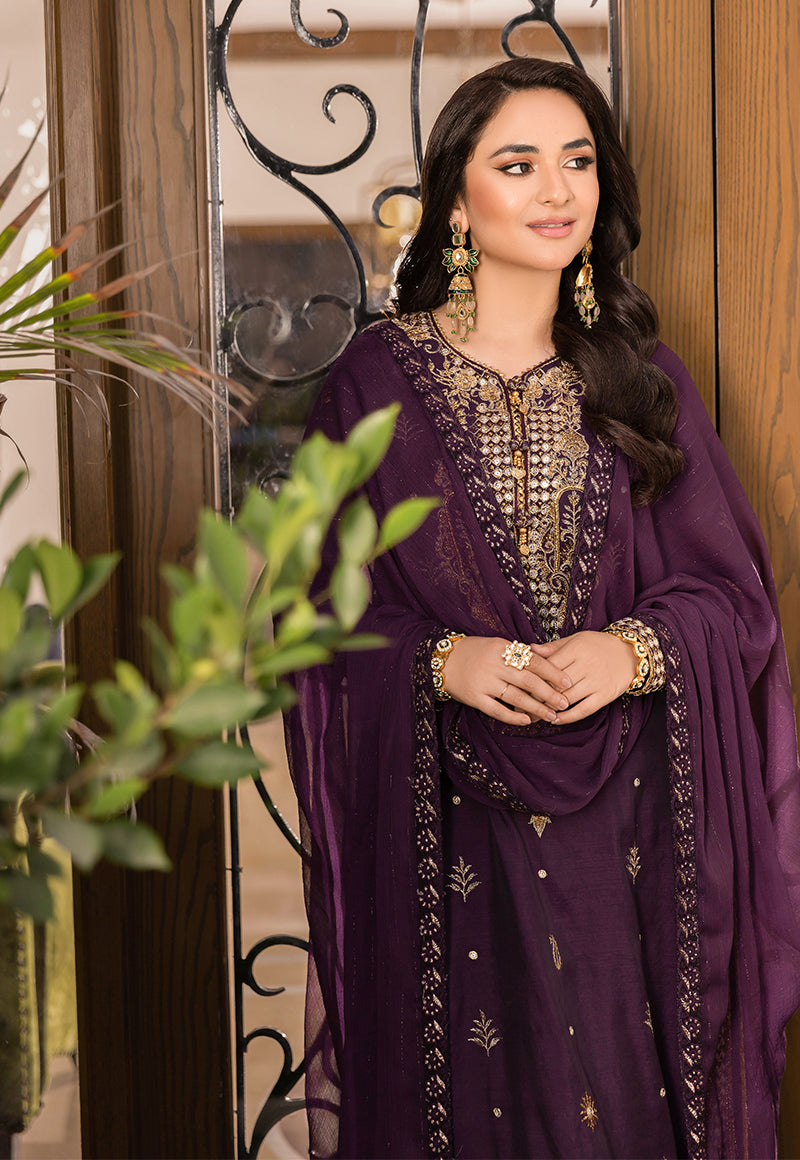 AJSM-44 EMBROIDERED POLY COTTON 3 PCS