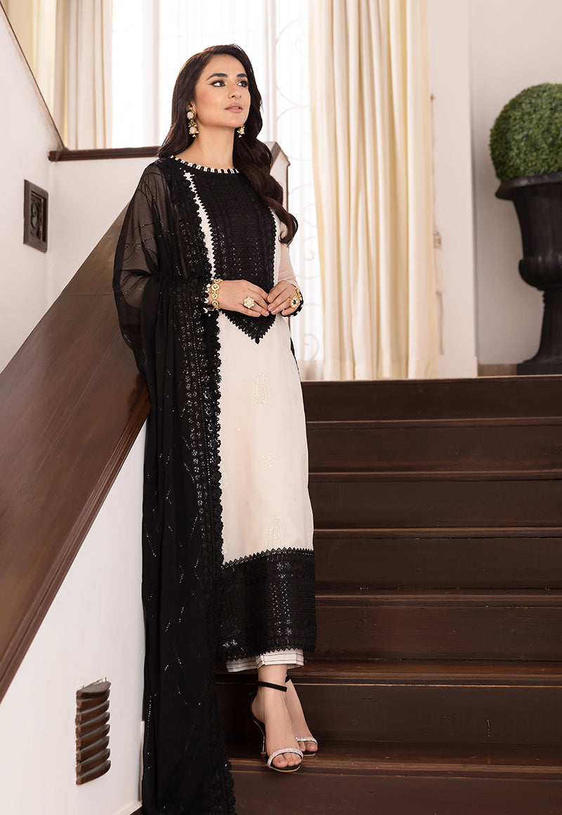 AJSM-39 EMBROIDERED SILK , CHIFFON 3 PCS