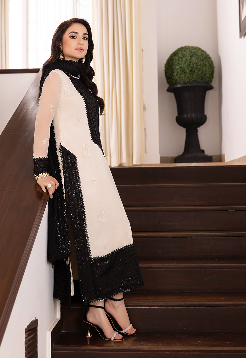 AJSM-39 EMBROIDERED SILK , CHIFFON 3 PCS