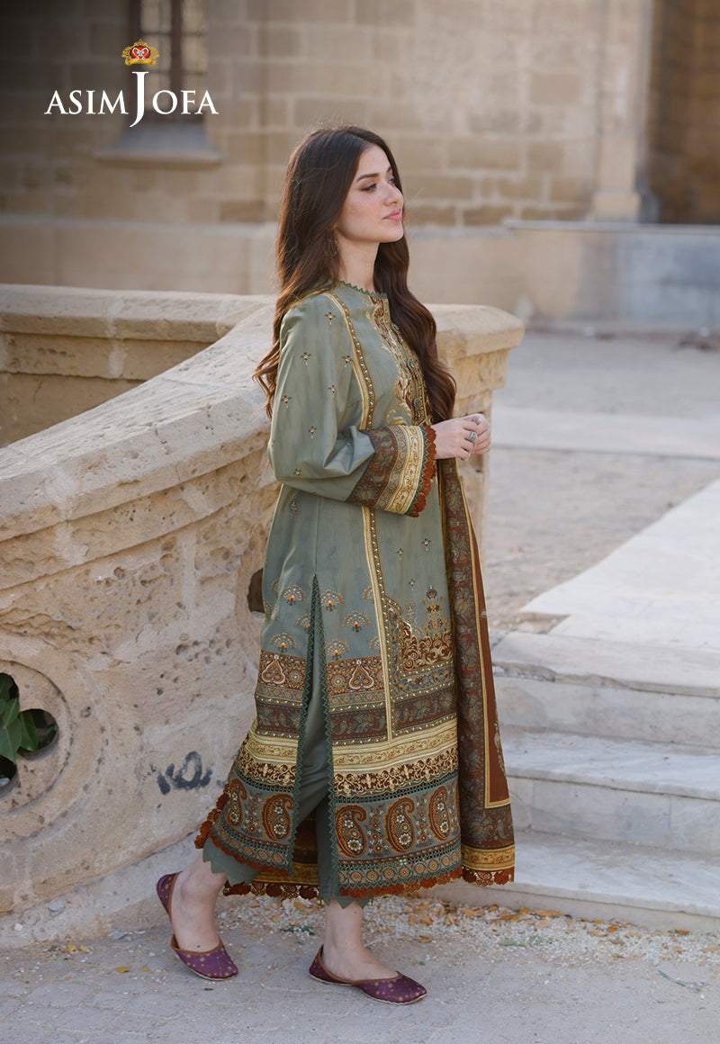 AJPL-10 PRINTED ARABIC LAWN 3 PCS