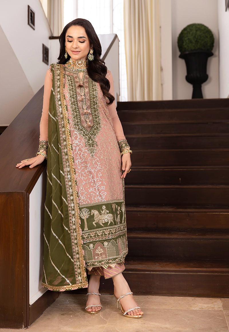 AJSM-40 EMBROIDERED CHIFFON 3 PCS