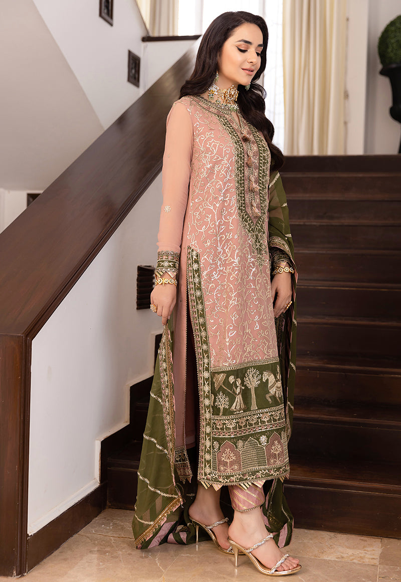 AJSM-40 EMBROIDERED CHIFFON 3 PCS