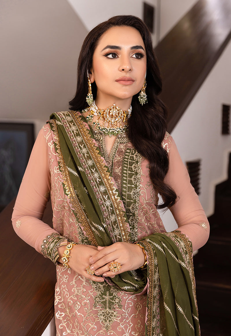 AJSM-40 EMBROIDERED CHIFFON 3 PCS