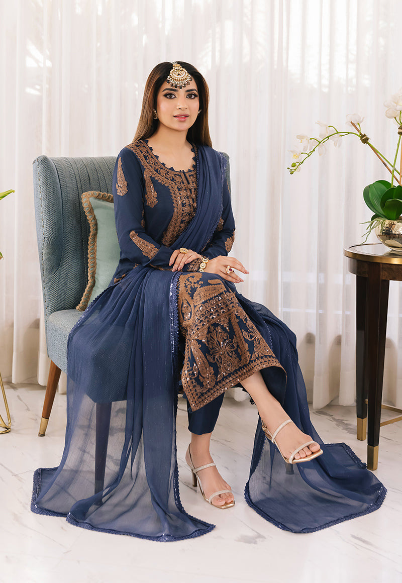 AJSM-49 EMBROIDERED PAPER COTTON 3 PCS