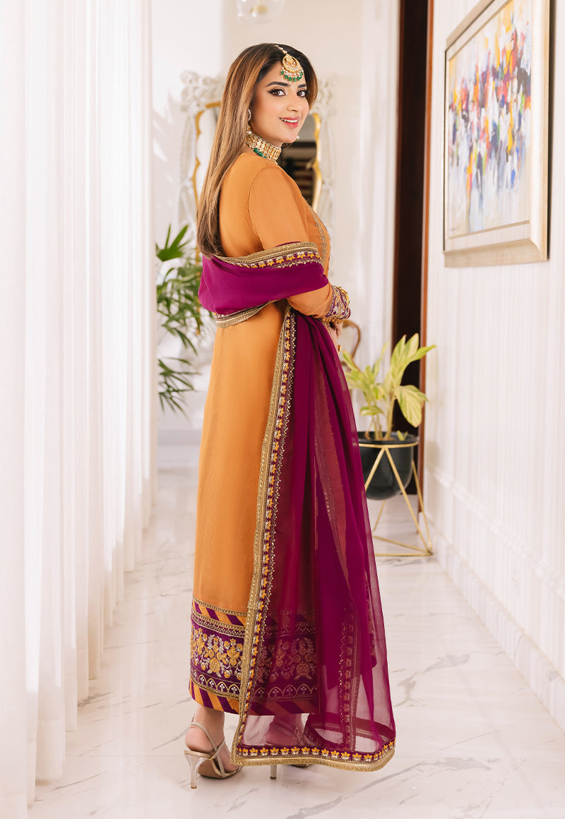AJSM-38 EMBROIDERED CHIFFON 3 PCS