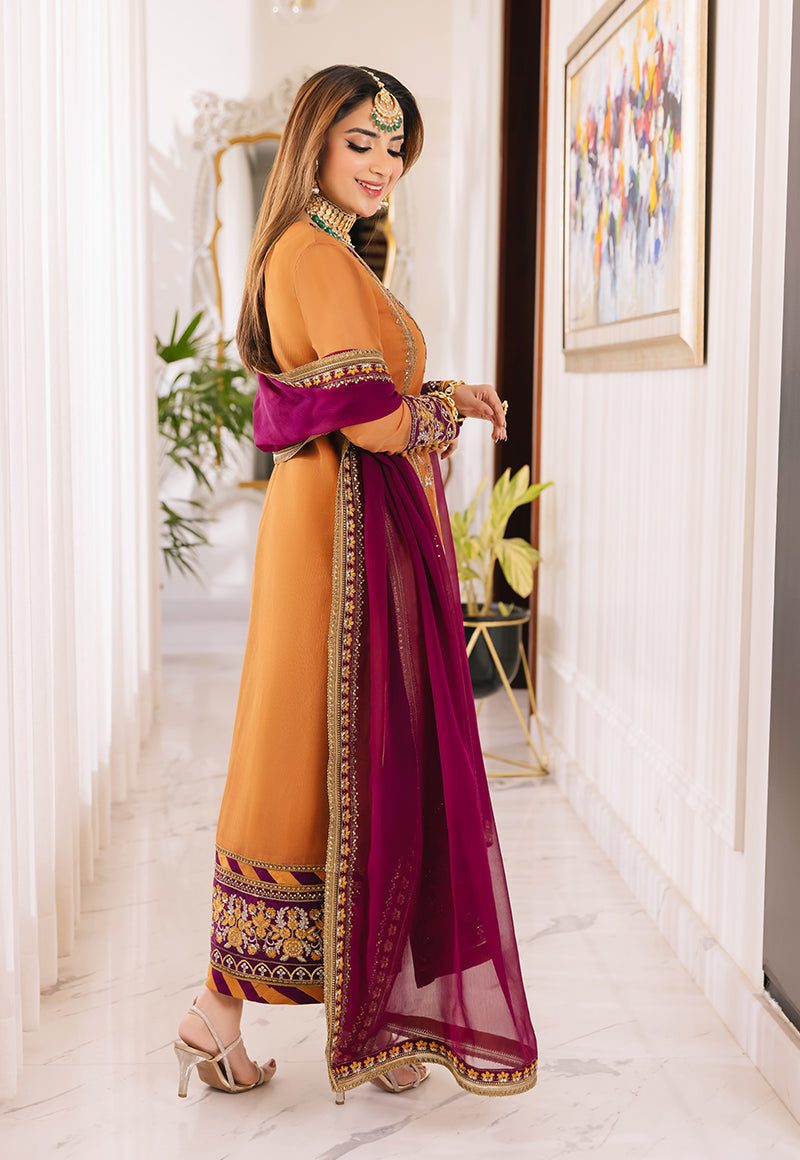 AJSM-38 EMBROIDERED CHIFFON 3 PCS