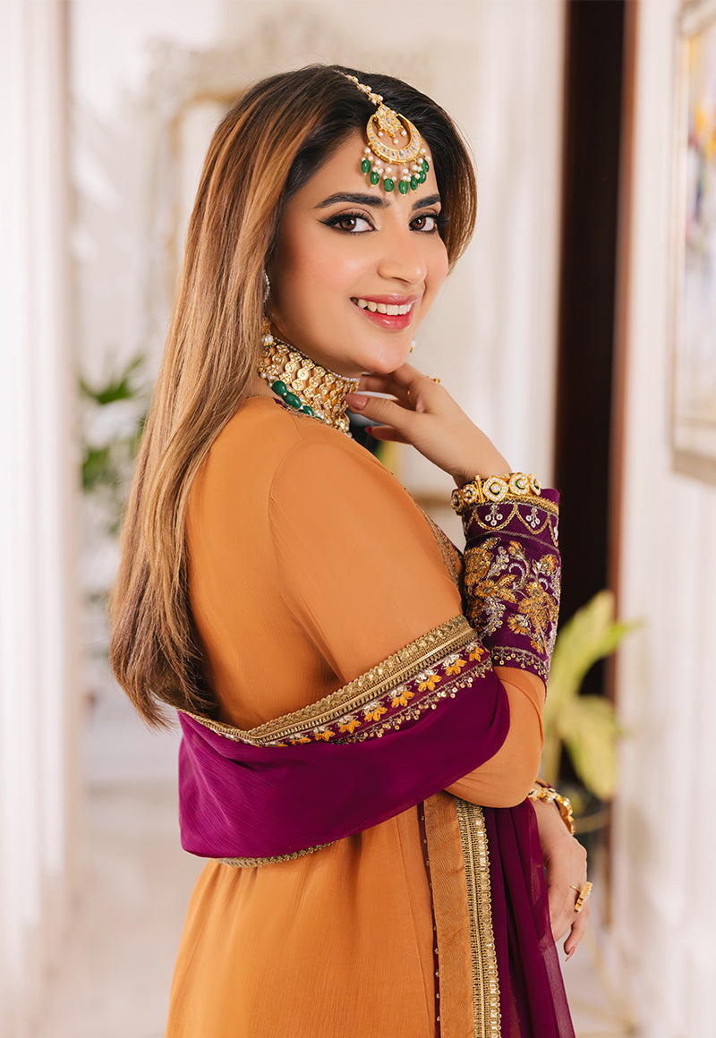 AJSM-38 EMBROIDERED CHIFFON 3 PCS