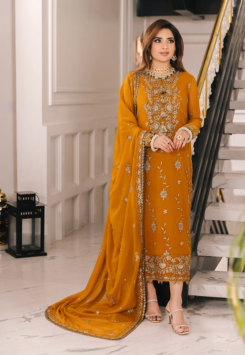 AJSM-27 EMBROIDERED CHIFFON 3 PCS