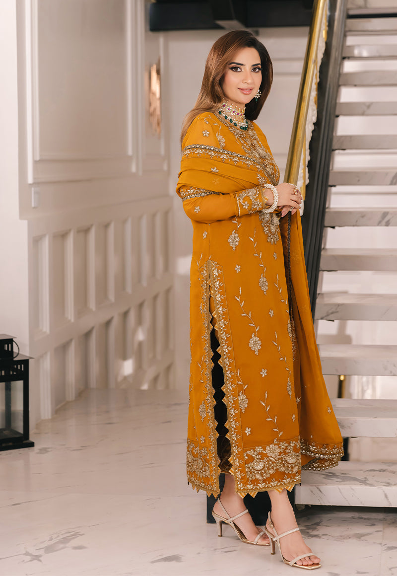 AJSM-27 EMBROIDERED CHIFFON 3 PCS