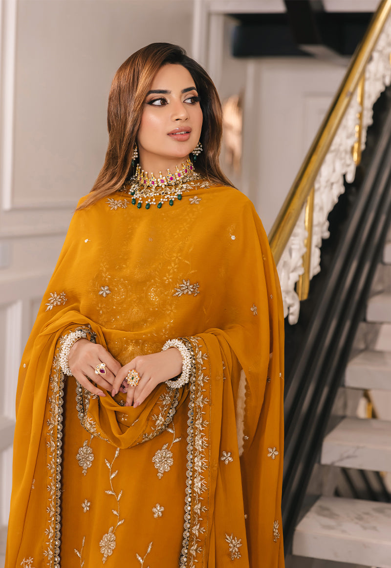 AJSM-27 EMBROIDERED CHIFFON 3 PCS