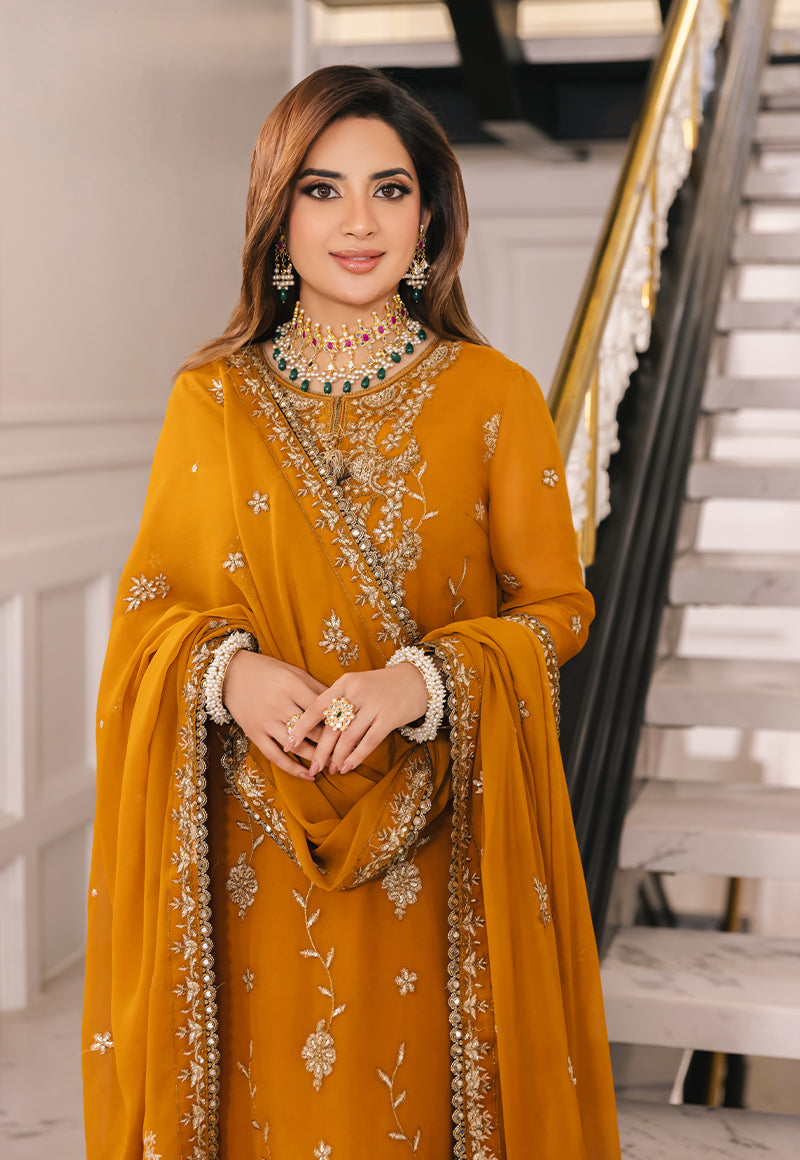 AJSM-27 EMBROIDERED CHIFFON 3 PCS