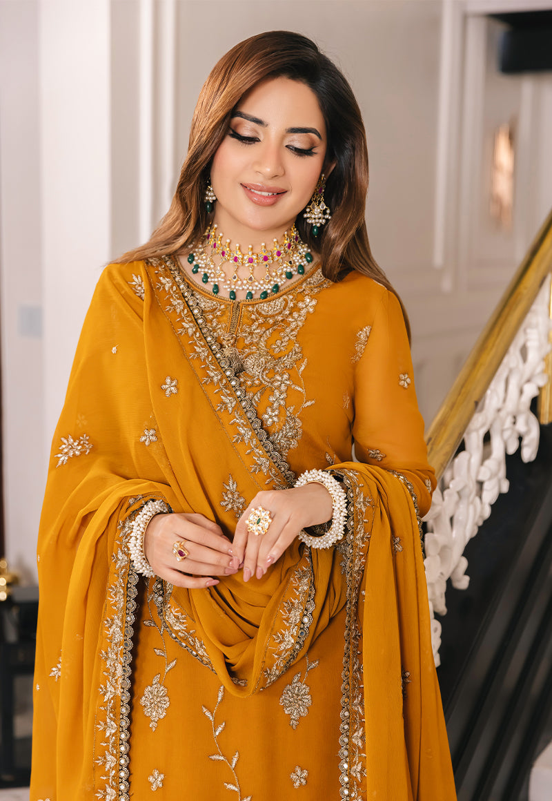 AJSM-27 EMBROIDERED CHIFFON 3 PCS