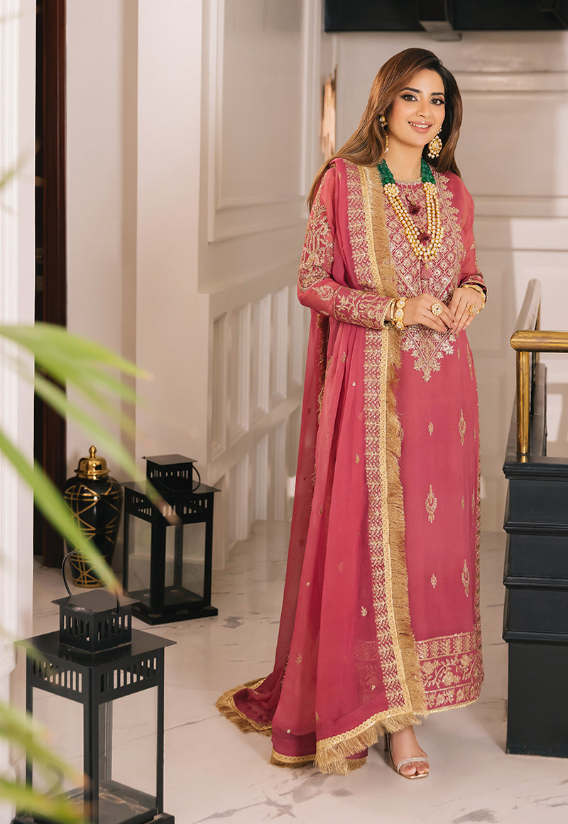 AJSM-42 EMBROIDERED CHIFFON 3 PCS