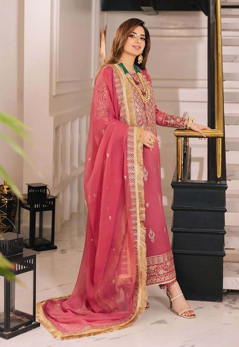 AJSM-42 EMBROIDERED CHIFFON 3 PCS