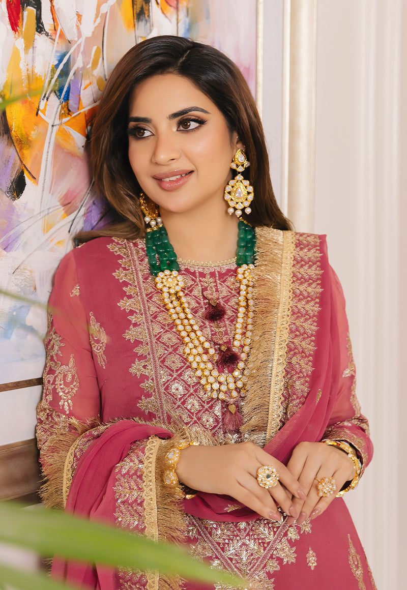 AJSM-42 EMBROIDERED CHIFFON 3 PCS