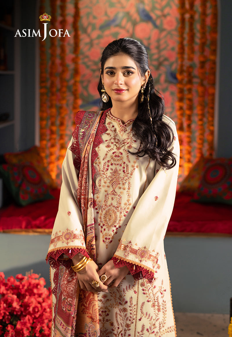 AJRA-09 EMBROIDERED LAWN 3 PCS