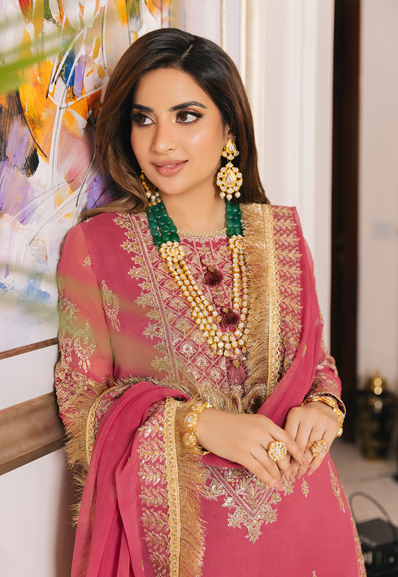 AJSM-42 EMBROIDERED CHIFFON 3 PCS